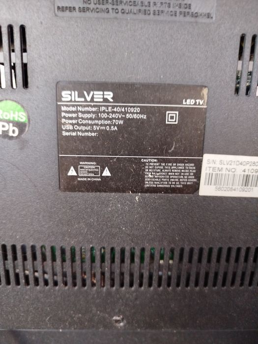 Tv LCD Silver 40" ecrã partido