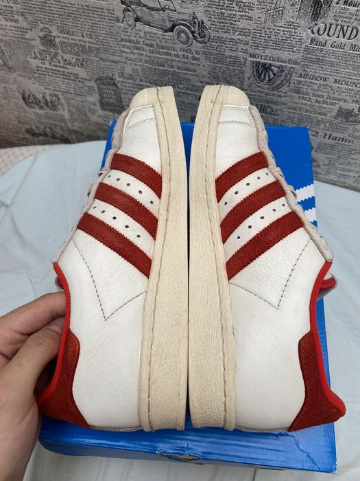 Adidas Superstar 82 White Vivid Red Cloud White
