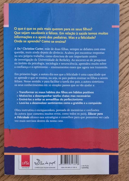Livro Educar para a Felicidade, de Christine Carter