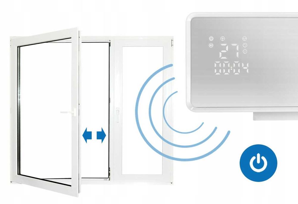 Kurtyna Powietrzna Grzejnik Elektryczny Nagrzewnica Promiennik Wi-Fi