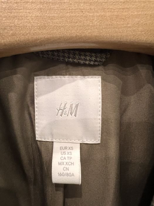 Піджак H&M хs, зеленого кольору у « гусячу лапку»