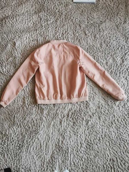 Only kurtka bomberka, różowa, złoty suwak, roz S