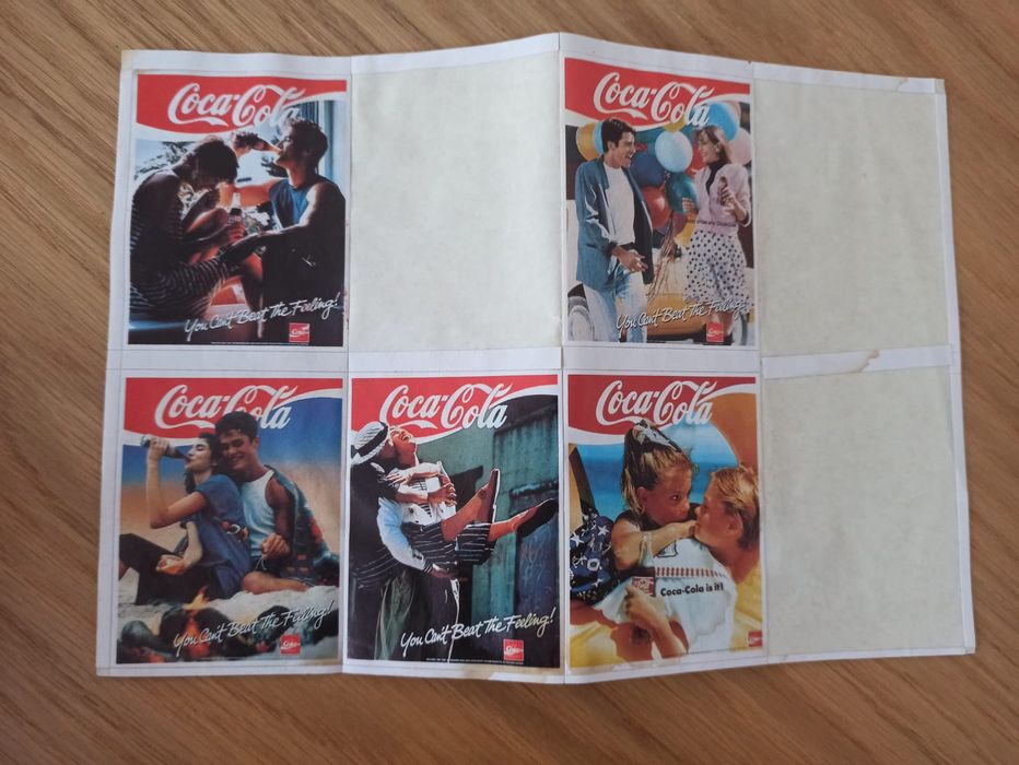 Naklejki Coca-Cola z lat 90