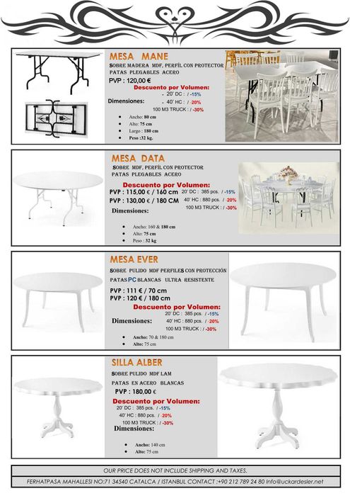 Mesas e Cadeiras para Eventos