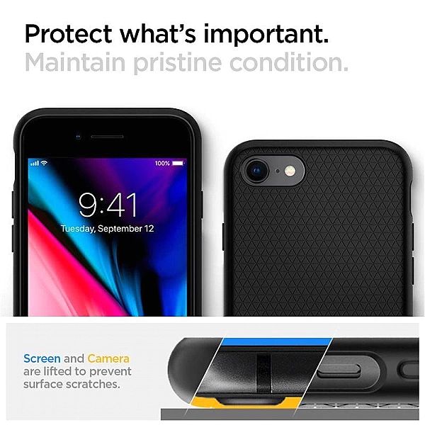 Etui Spigen Liquid Air na iPhone 7 / 8 / SE 2020 / SE 2022 - czarne