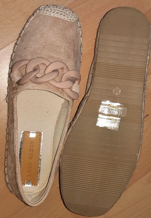 Espadryle damskie beżowe rozmiar 36