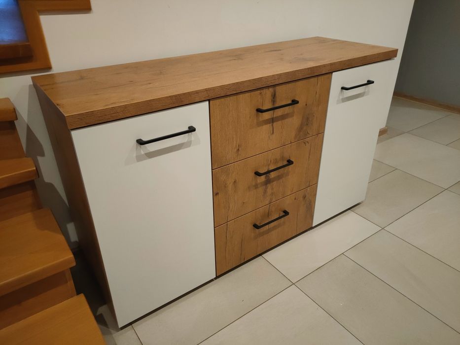 Komoda szafka szuflady biały połysk