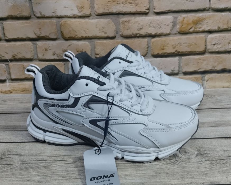 Белые кожаные кроссовки Bona 961А 37-41р