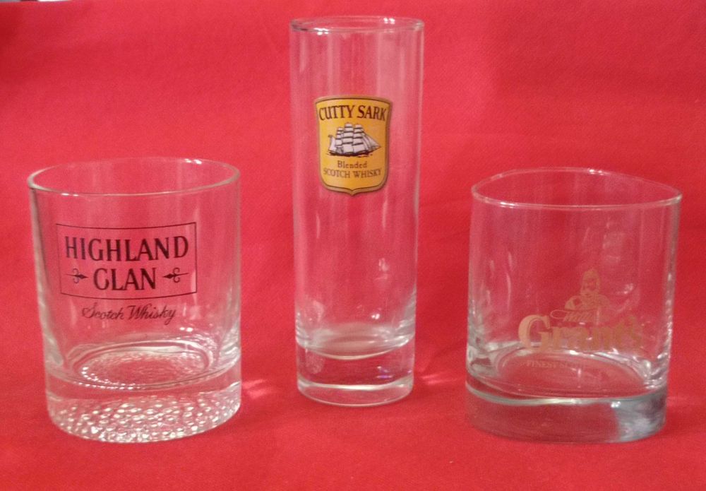 Copos de whisky e cognac para colecionadores.