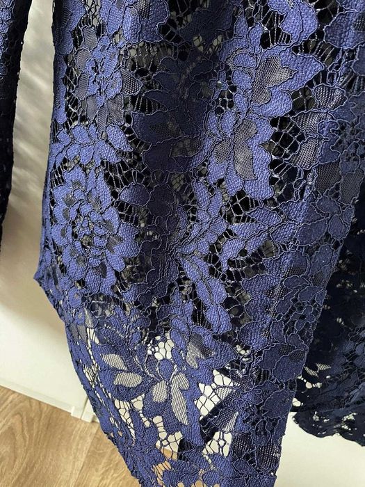 Koszula granatowa koronkowa rozmiar XS 34