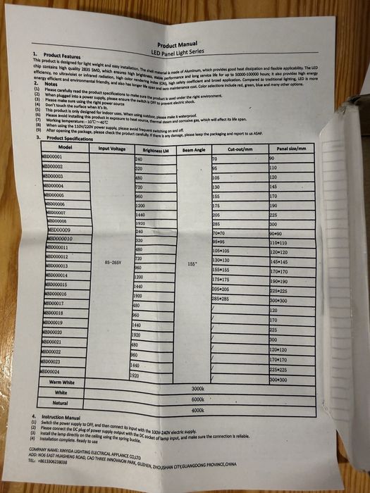 Okrągły panel sufitowy LED