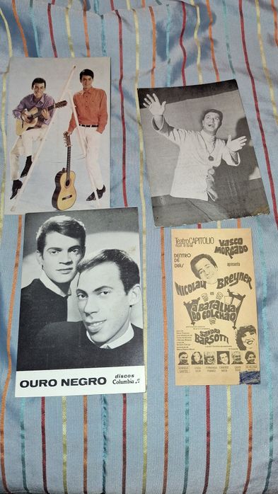 Lote fotos postais Madalena Iglesias Duo Ouro Negro teatro música