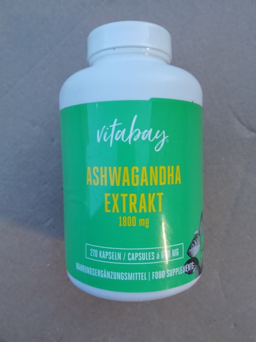 Suplement Ashwagandha 270 kapsułek wegańskich