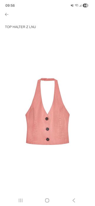 Top halter z lnu Zara