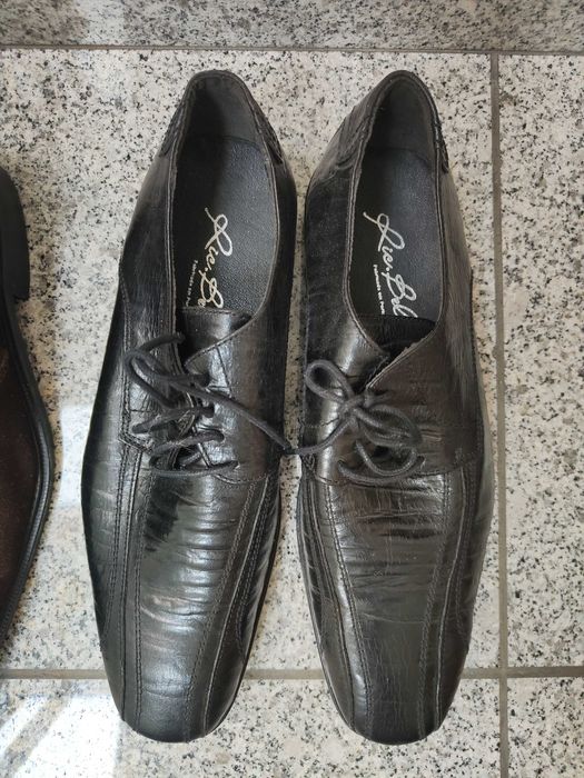 3 pares de calçado em pele tam. 44 para homem
