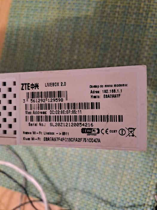 Modem Live box 2.0.