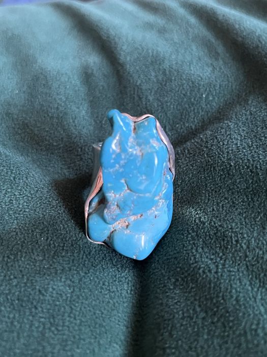 Srebrny pierscionek z duzym turkusem