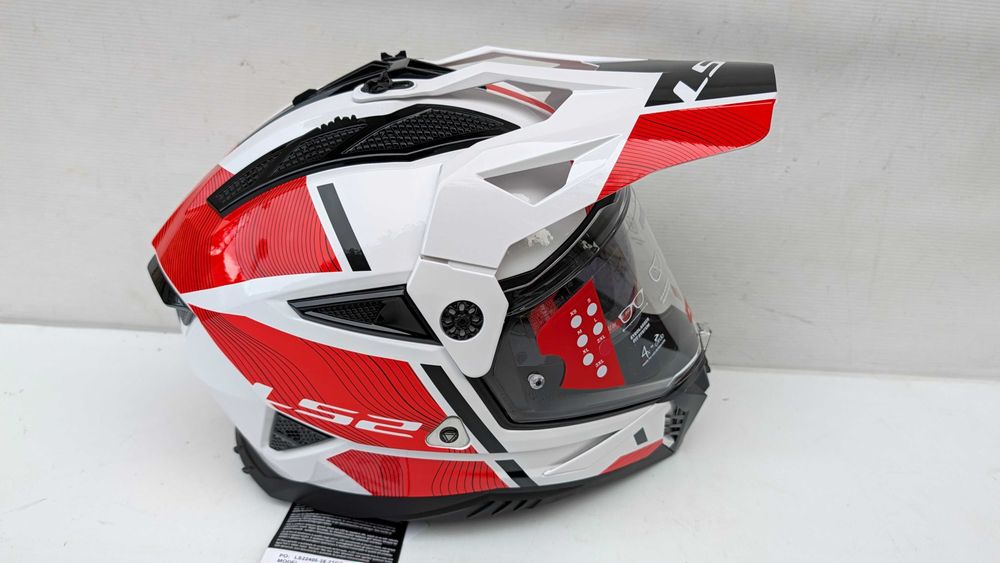 Kask Motocyklowy LS2 MX702 PIONEER II Hill White/Red