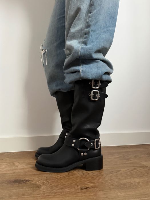 Steve Madden Eastern Black Biker Boots – Size 37.5