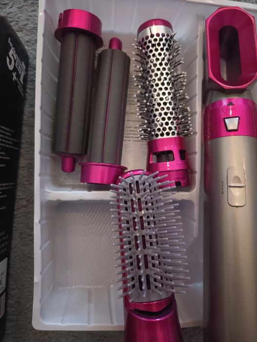 Zestaw do stylizacji włosów 5w1 – suszarka, prostownica, lokówka,