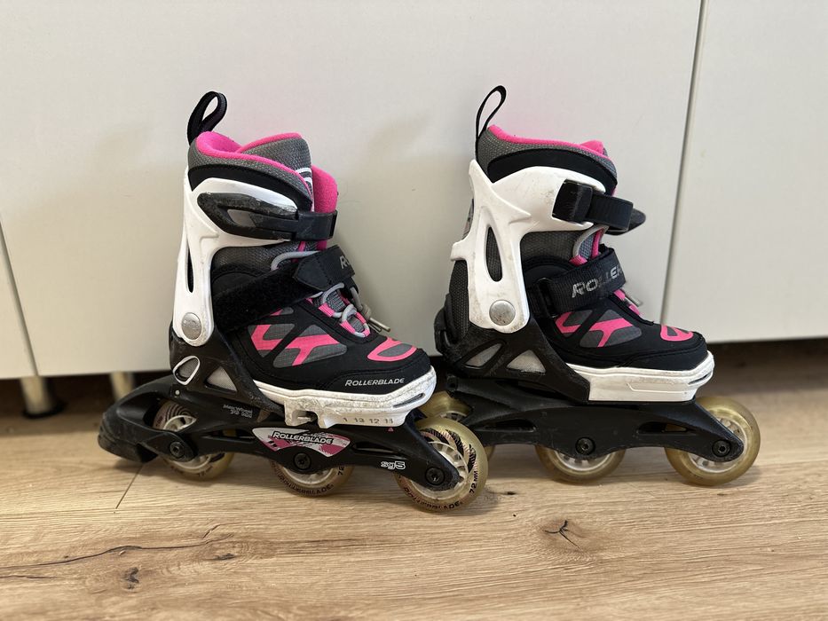 Б/У Дитячі ролики Rollerblade Spitfire для дівчинки чорно-рожевий 28-32