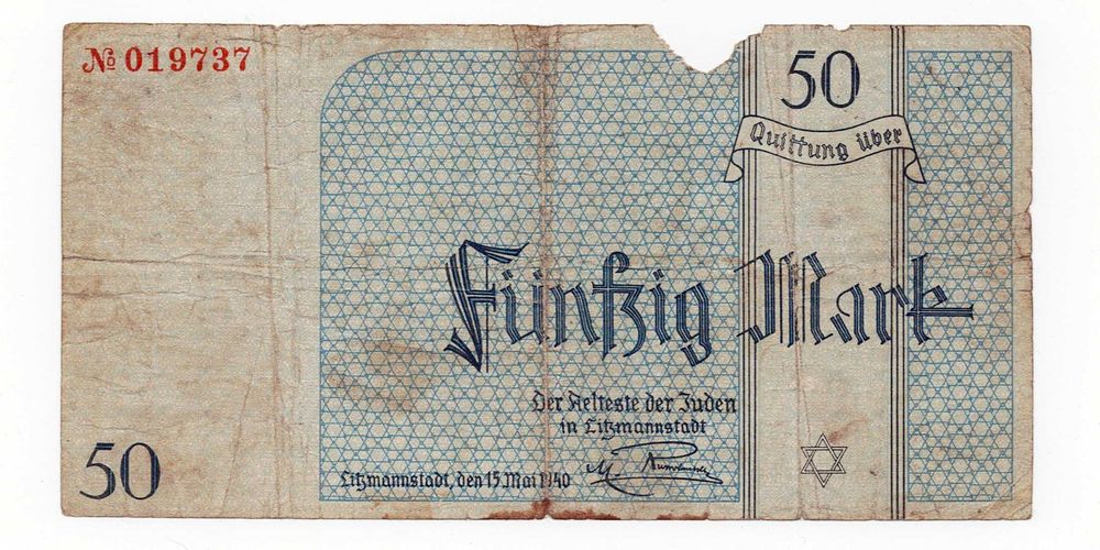 50 MAREK 1940 - GETTO ŁÓDŹ - 50 marek getto