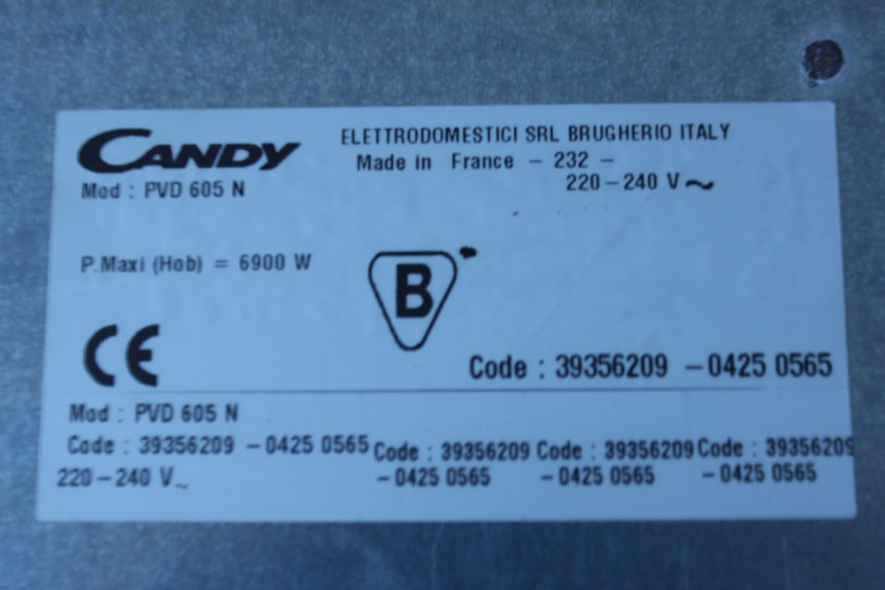 płyta ceramiczna Candy PVD 605 N, używana