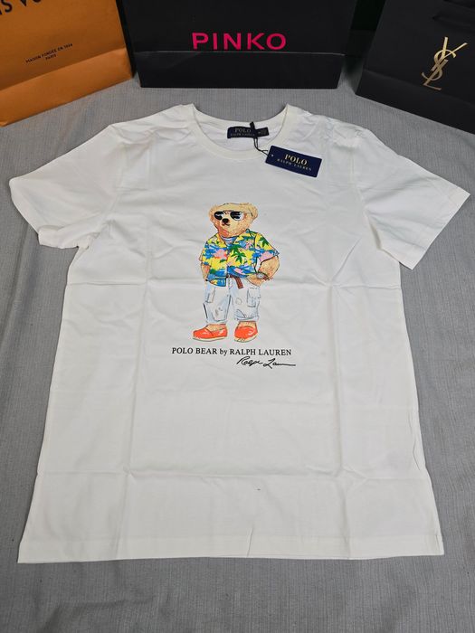 Męska koszulka tshirt Ralph Lauren miś krótki rękaw premium M-XXXL