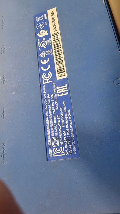 Stacja dokująca HP ELITE USB-C + zasilacz HP