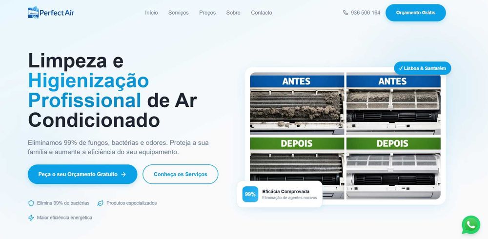 Limpeza Profunda e Higienização Ar Condicionado