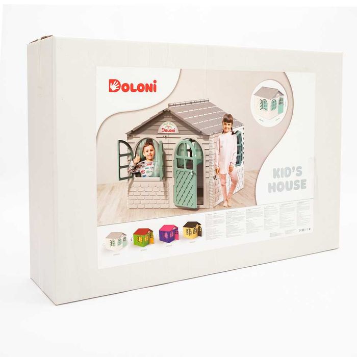 Детский игровой пластиковый домик с шторками, дитячий будинок Долоні.