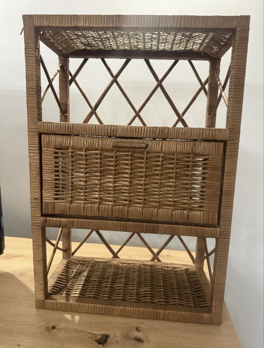 Półka szafka ratanowa wisząca