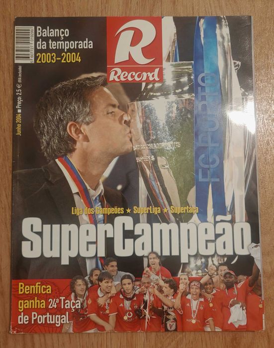 Revista Record Especial 2003-2004: FC Porto Campeão Europeu / Mourinho + Benfica Taça