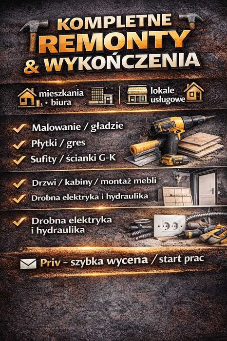 Naprawie wszystko w Twoim domu,szybkie terminy,solidnie