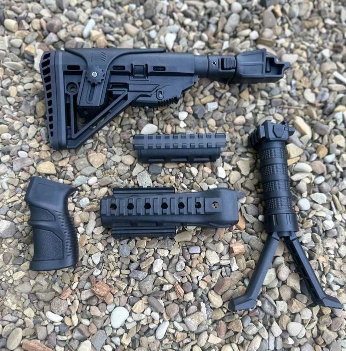 Обвес на АК47 тюнинг приклад АК складной телескопический обвіс