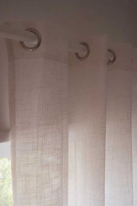 2 Cortinados linho Branco 140x200cm