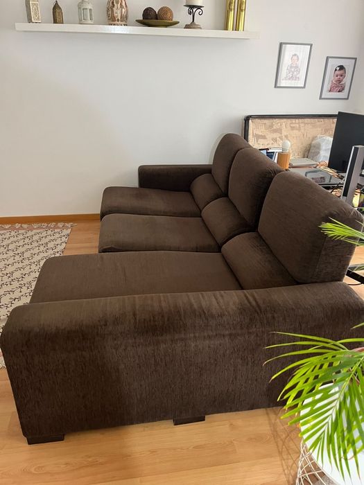 Sofá 2 lugares com chaise longue