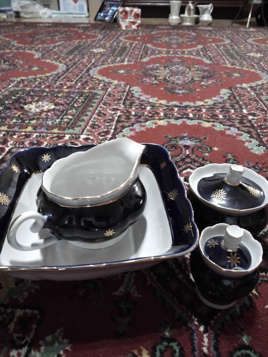 Сервувальний святковий набір кобальтовий