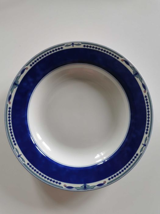 Talerz Książ głęboki chabrowy 22,5 cm Fabryka Porcelany Książ