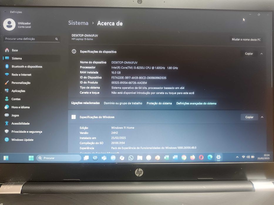 HP 15-bs109np em bom estado para venda
