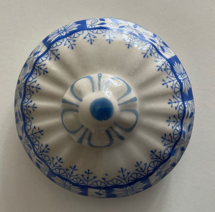 Przedwojenny serwis China Blau Echt Tuppack Tiefenfurt NOWY