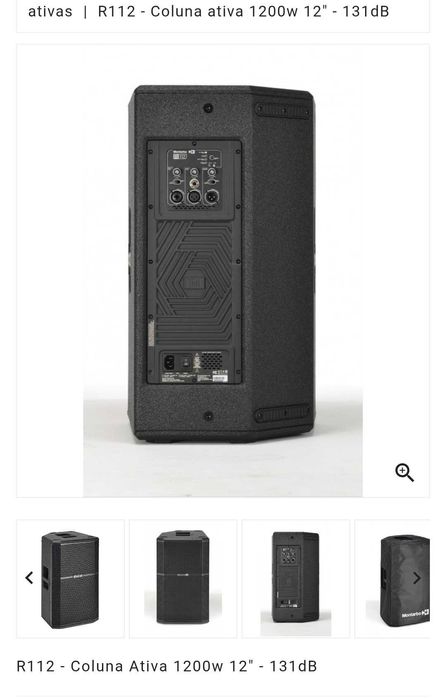 PA 2 COLUNAS MONTARBO Colunas R112 ativa 2400W 12 '131 db