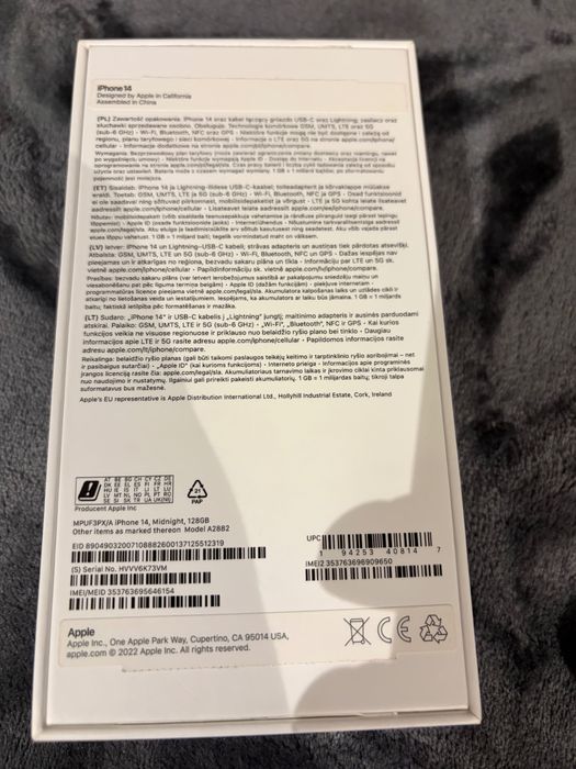 iPhone 14 Midnight 128 GB