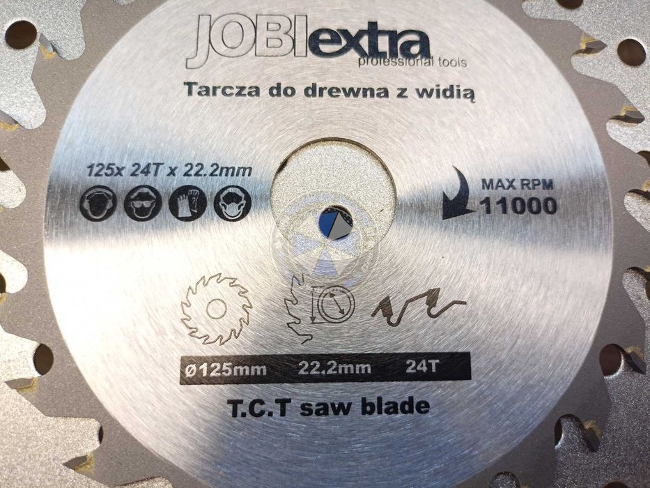 Tarcza do drewna z Widią TCT 125mm 24T tarcza do drewna 125mm