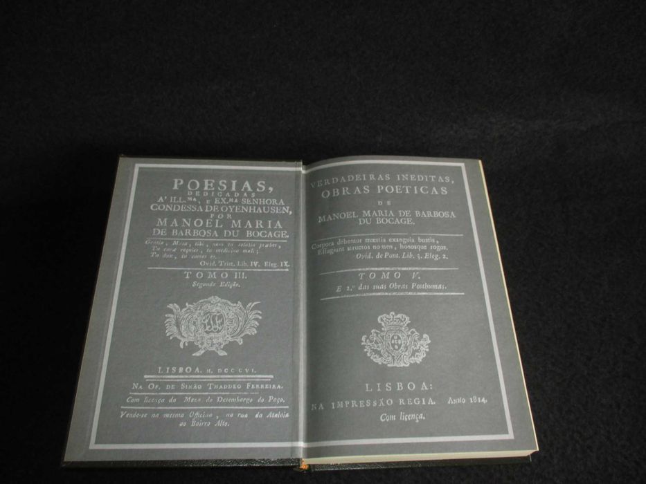 Livros Obras Escolhidas de Bocage ilustrações de Lima de Freitas 3 Volumes Completo