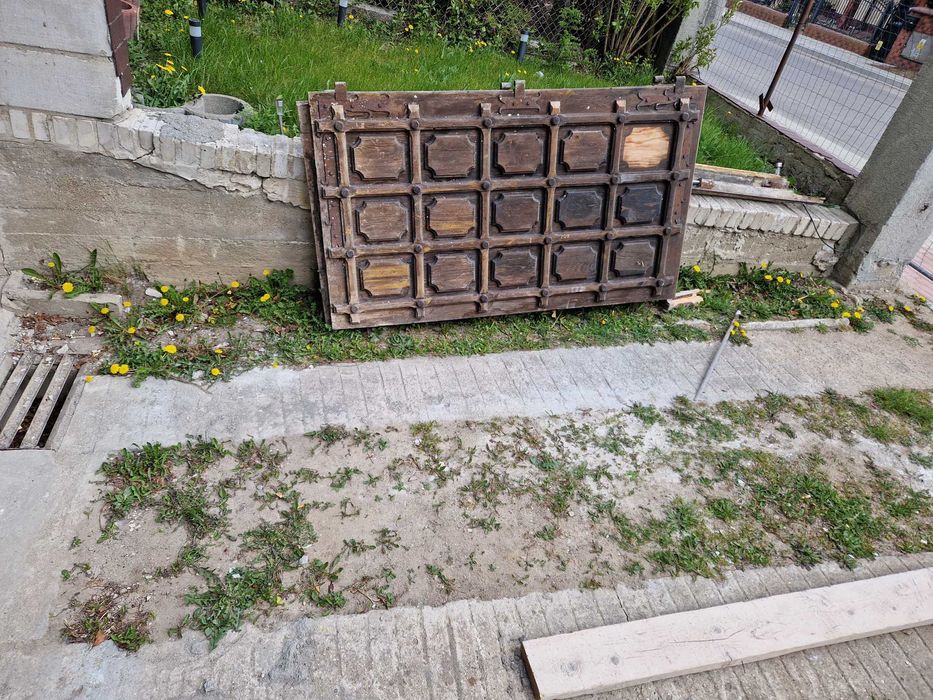 Brama drzwi garażowe drewniane 2 pary