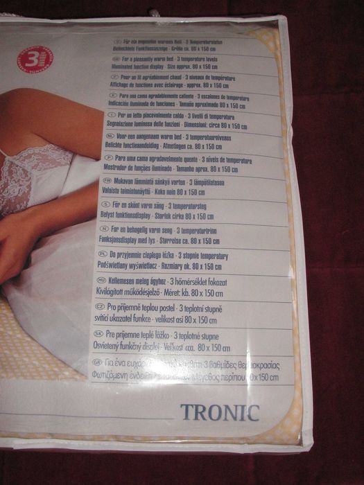 Colchão Térmico Elétrico Tronic (Novo - A Estrear )