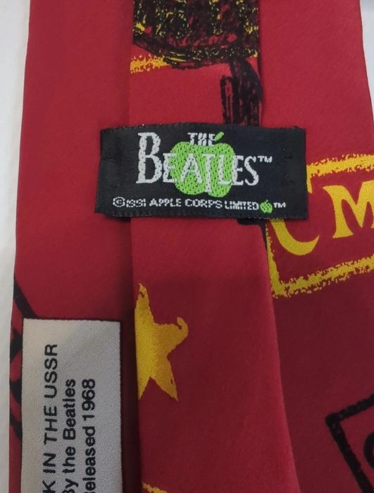 Галстук Beatles USA. Шёлковый галстук. Винтажный США галстук. Ретро