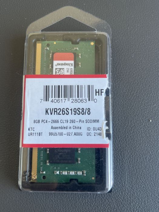 Memória 8 gb PC4 2666 CL19 260 - pin SODIMM