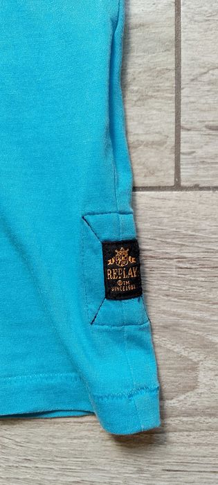 Футболка Replay італійський преміум-бренд чоловічий розмір L бірюзовий колір бавовна оригінал